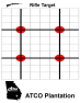 ATCO Plantation - Four Red Circles on Grid Rifle Target