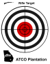 ATCO Plantation - Red and Black Bullseye Rifle Target